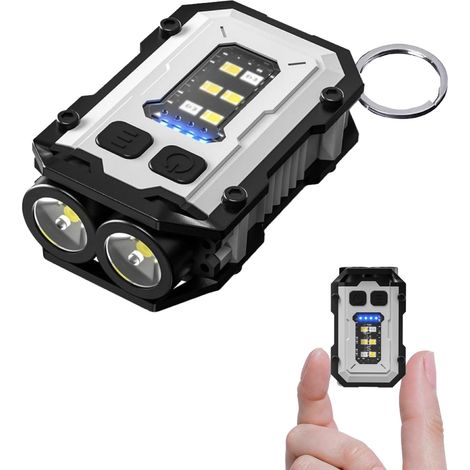 Mini-Taschenlampe mit Akku und 300 Lumen – Kompakte magnetische LED-Taschenlampe mit Taschenclip, leicht und wasserfest, ideal für Camping, Wandern und andere Situationen [Energieklasse F]