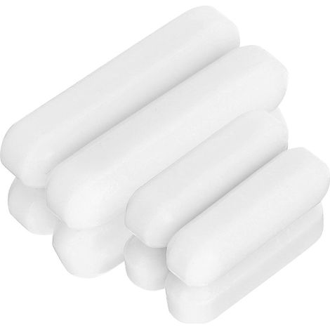 Lot de 8 barres magnétiques d'agitation pour laboratoire, agitateurs magnétiques en PTFE pour expériences-White (1/3)