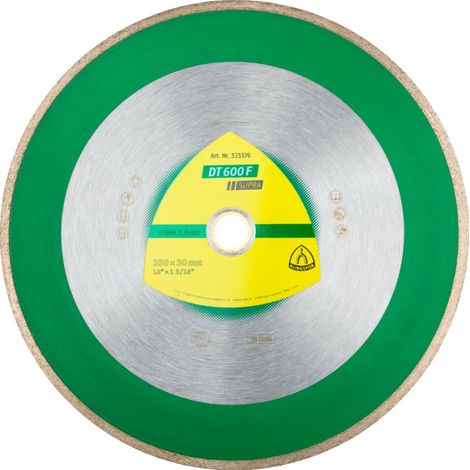 KLINGSPOR Volldiamantscheibe 180 mm x 1,6 mm x 30/25,4 mm DT600F für Keramik (1/3)