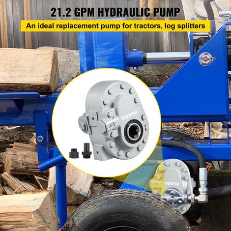 Pompe hydraulique 21,2 GPM moteur hydraulique pour fendeuse de bûches 540 tr/min 2500 PSI SAE 12 ports de sortie pour hayon de cami… (1/5)