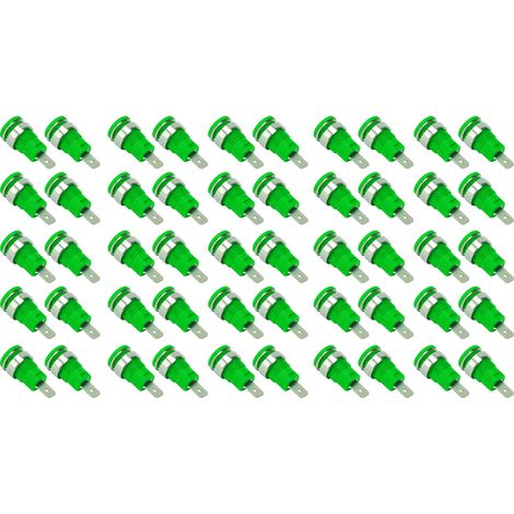 Lot de 50 prises bananes 4 mm, haute intensité de décharge, longue durée de vie, bonne transmission, accessoires de test électriques, vert (1/5)