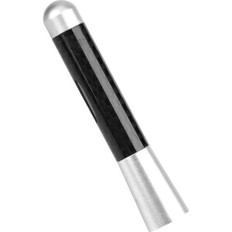 Universelle, kurze 3-Zoll-Radioantenne aus Kohlefaser, silberne Schraube für die Autoabstimmung, stilvoller Ersatz für die Autoantenne, Zubehör zur individuellen Gestaltung. (1/5)
