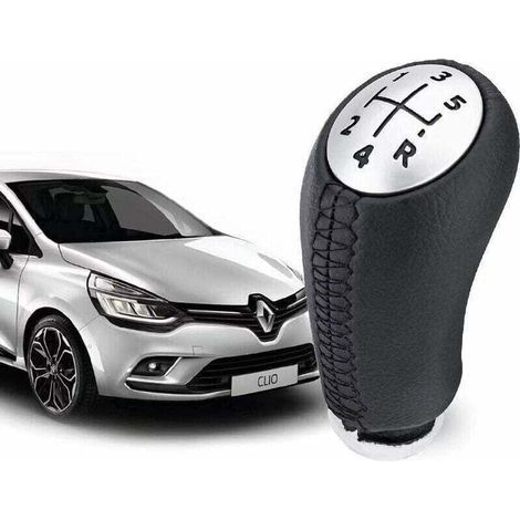 Pommeau de Vitesse Clio 3 – EN CUIR - Levier de Vitesse 5 Vitesses pour Laguna / Megane 2 / Clio 4 / Scenic / Kangoo (1/4)