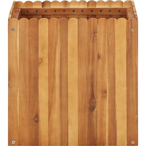 Jardinière, Pot de Fleurs d'extérieur, Lit surélevé de jardin 50x50x50 cm Bois massif d'acacia OIB2321E (1/5)