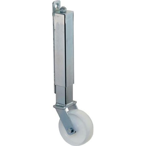 Roulette pour portail Ø de la roue 100 mm Capacité de charge 7 avec plaque de fixation plastique (1/4)