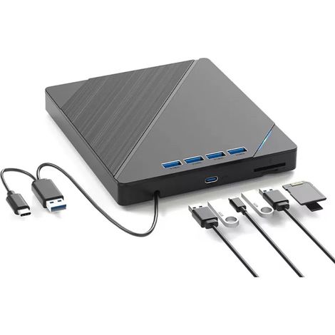 Lecteur CD/DVD externe 7 en 1, lecteur USB 3.0 pour PC portable Windows neuf (1/5)