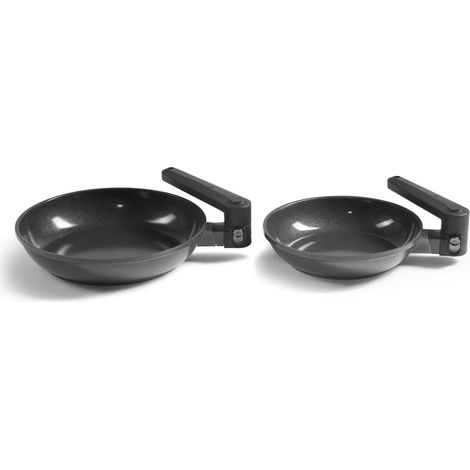 LAGUIOLE CUISSON - Set de 2 poêles 24/28 cm avec manches repliables - Transformer (1/5)