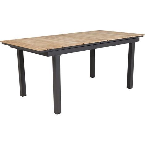 Table de Jardin Extensible "Mexico" 180-240cm Naturel & Noir