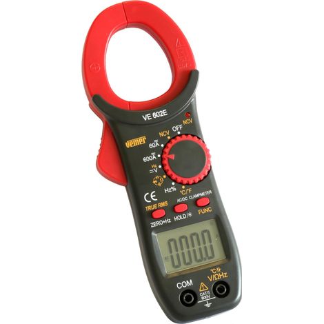 Pince Ampèremétrique Digitale pour Électriciens avec Multimètre, NCV LED, CAT II 600V, 6000 Points, Mesure Courant et Tension AC/DC, Capacité, Fréquence, Température Sonde K