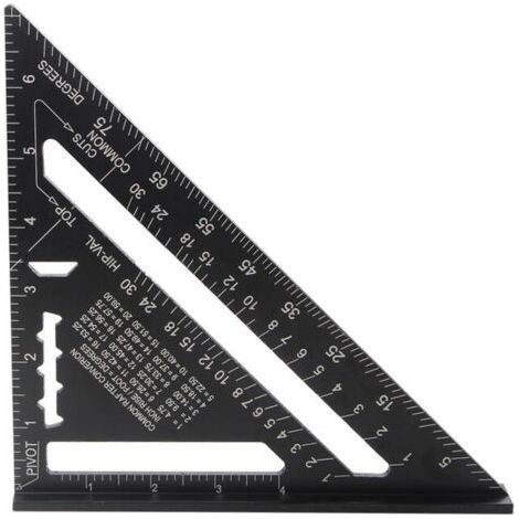 ALLIANDISMetric system MULTI FONCTIONS 180 mm Metal Aluminium Regle Équerre Trusquin Guide Raporteur Angle 45 90 Degres/Outils de menuisier/Outil de traçage Guide de menuiserie en bois (1/4)