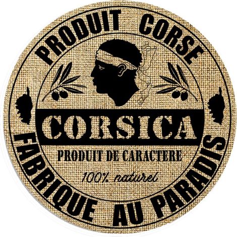 Set de table rond en toile de jute Tête de Maure