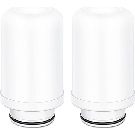 Filtre robinet, filtre à charbon actif, filtre céramique, remplacement de filtre en céramique, purificateur d'eau pour robinet, système de filtration (2 cartouche filtre eau) (1/5)