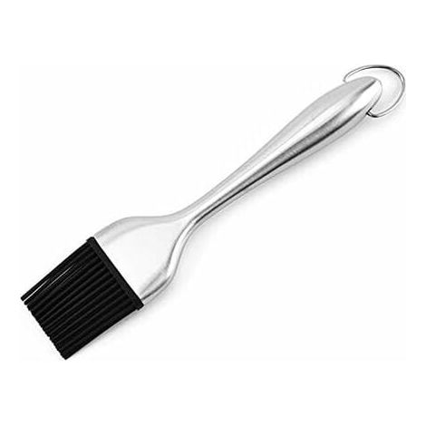 Küchenbürste, Edelstahlbürste mit Silikonborsten für Gebäck/BBQ/Steak – BPA-frei und sicher in der Anwendung bis 250 °C (8 Zoll) (1/4)
