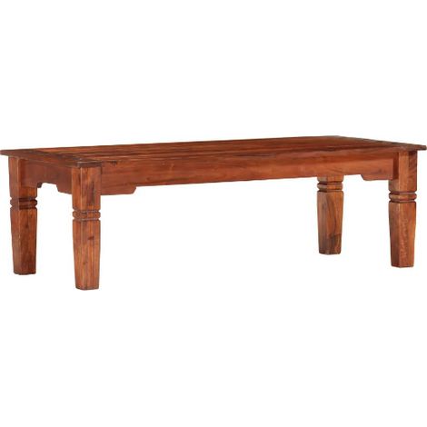 Table basse rectangulaire acacia massif foncé Palie (1/5)