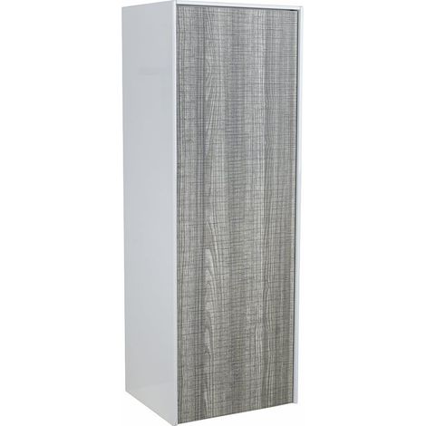 350mm Luxury Ash Grey Wall Hung Bathroom Tall Storage Unit (1/5)