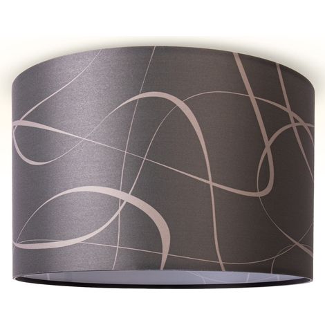 Paco Home Plafonnier Salon Table À Manger Abat-jour Tissu Moderne Abstrait Design 2 (Ø45,5 cm), Plafonnier - Noir (1/4)
