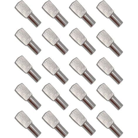 Clou de support d'étagère, 5 mm, pour armoire, accessoires de table, 20 pièces (argent) (1/4)