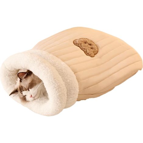 de lit en tissu de lin zone de clins pour animaux de (1/5)