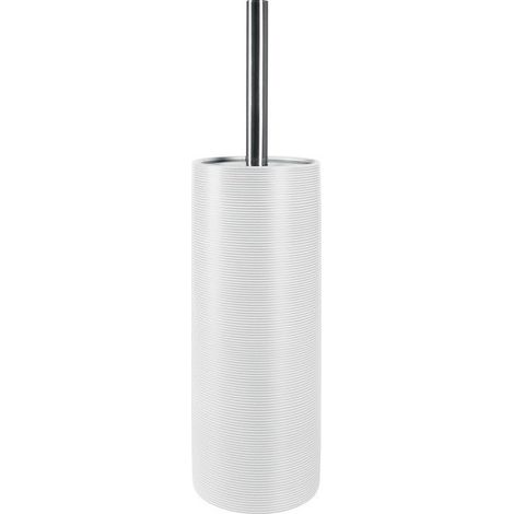 Brosse Wc avec support Céramique TUBE RIBBED Blanc Spirella