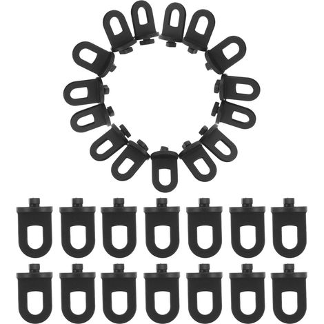 Lot De 100 Crochets Coulissants Pour Serre Pour Suspendre Les Plantes D'Intérieur Pinces De Support En Plastique Noir (1/5)