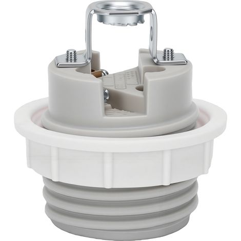 Douille en porcelaine à filetage complet, résistante à la chaleur, pour lampes LED et ampoules LED E27, compatible avec les plafonniers et les luminaires de bricolage. (1/5)
