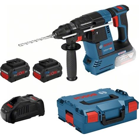 Bosch – Perforateur burineur SDS Plus 18V – 2 batteries ProCore 5,5Ah – Moteur Brushless – Pour béton armé et maçonnerie – Coffret L-BOXX (1/5)