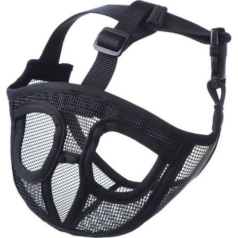 Filiyano-Muselière courte pour chien de type bouledogue, empêche les morsures, les aboiements et les mâchonnements, ajustable, noire, taille S. (1/5)