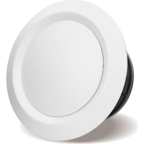 Adjustable air vent grille, exhaust ventilation cover, round, for Ø125 mm openings, white (1/4)