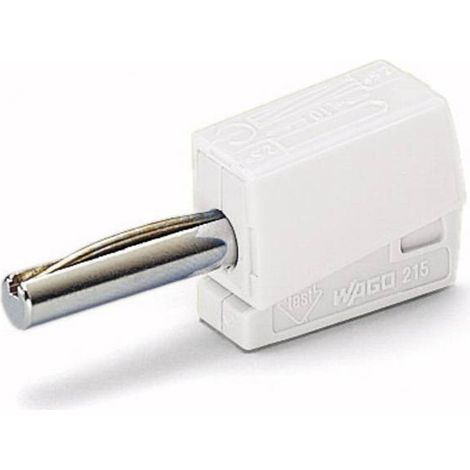 WAGO Spina a banana Spina dritta Ø perno: 4 mm Bianco 1 pz.