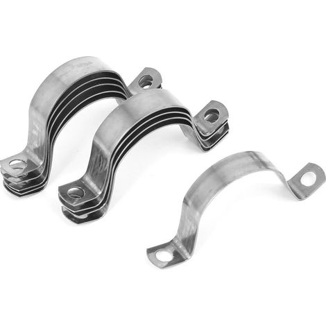 32mm 1,3-Zoll-Bogen-hoher Edelstahl-Rohr-Bügel-Klammer-Klipp-Silber-Ton 10pcs (1/3)