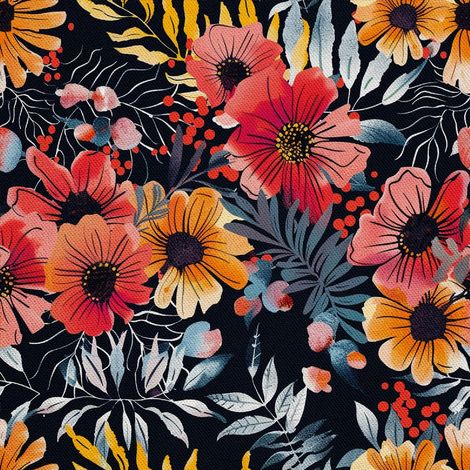 Tela decorativa para exteriores Oxford - Motivo floral I DX5259 (1/5)