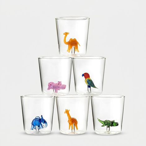 Set de 6 verres artisanaux en verre Savana Family Mix 1 (1/2)