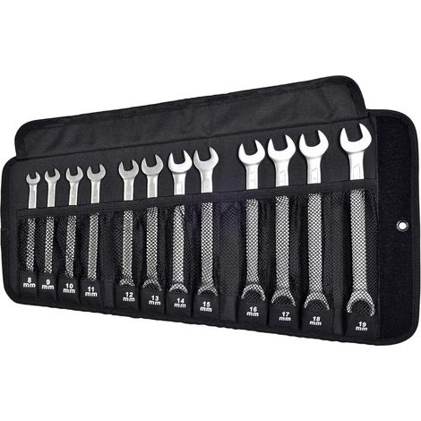 SW-Stahl 03510L jeu de clés mixtes à cliquet 8-19 mm 12 pièces I clé polygonale I 72 dents I clé à fourche avec cliquet annulaire I jeu de clés mixtes à cliquet (1/5)