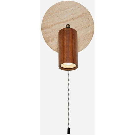 Wandleuchte aus Travertin und Holz App (1/5)