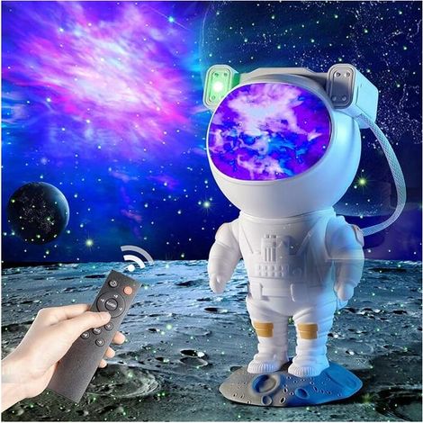 Astronaute Projecteur Galaxy Night Light, Projecteur de Galaxie D'astro Starry Sky Veilleuse avec Nébuleuse, Minuterie et Télécommande, Lampe étoilée pour Chambre à Coucher et Projecteur de Plafond