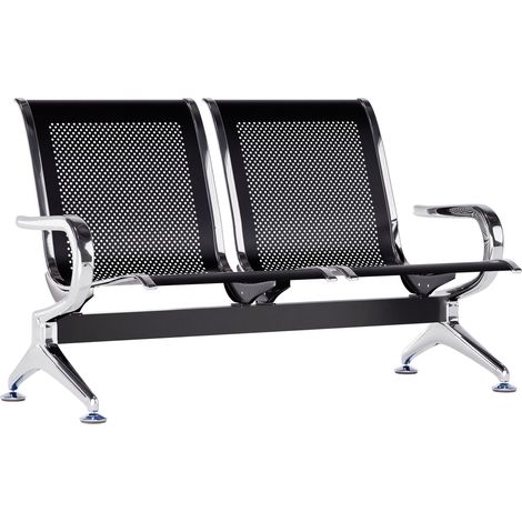 Panca d'attesa Airport nero 2 posti (1/5)