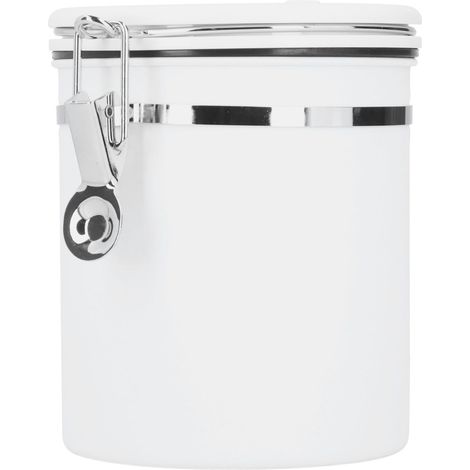 Boîte de rangement hermétique en acier inoxydable pour café, farine et sucre, avec valve de décompression. (1/5)
