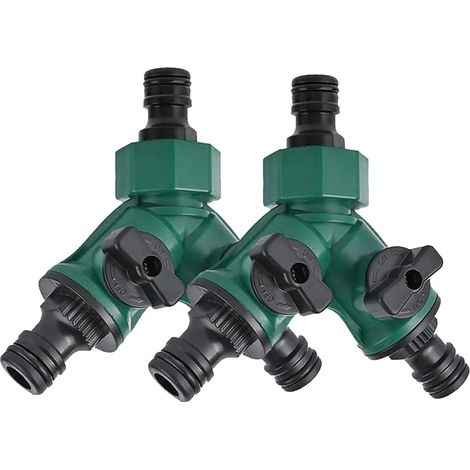 E-RFSEY distributeur 2 voies arrosage 2 x 3/4. Distributeur ，eau en plastique à 2 voies pour l&39aménagement paysager, le jardinage, la floriculture, l&39irrigation
