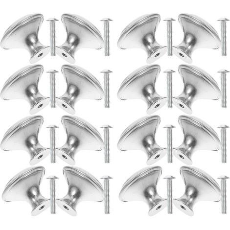 es de meubles en acier inoxydable gros boutons ronds argent (1/5)