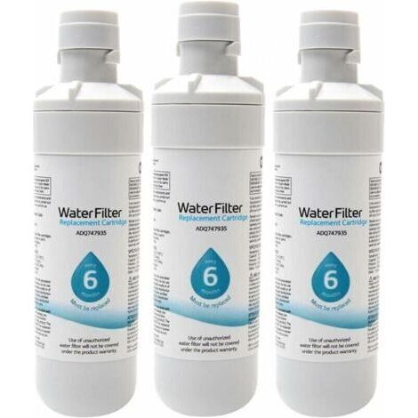 3 paquets LT1000P/PC/PCS Cartouche filtrante pour réfrigérateur, MDJ64844601, ADQ74793501, ADQ7479350 filtre à eau de rechange pour réfrigérateur