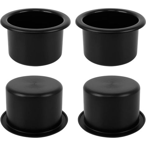 Set di 4 portabicchieri universali neri per auto, barca, divano, nautica, camper, yacht (diametro interno: 8,5 cm) (1/5)