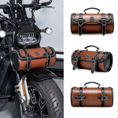 Pochette à outils en cuir pour moto, sacoche élégante pour moto, installation facile (1/4)