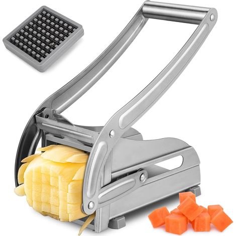 Coupe-frites professionnel en acier inoxydable pour la découpe de frites - Coupe-frites manuel pour frites