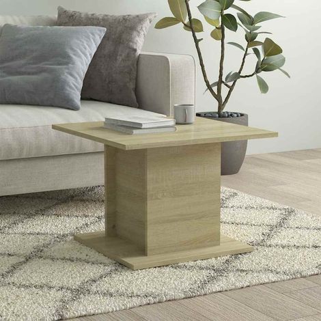 Table basse Table d'appoint pour Salon Chambre - Chêne Sonoma 55,5x55,5x40 cm Aggloméré BV801954 - BonneVie (1/5)