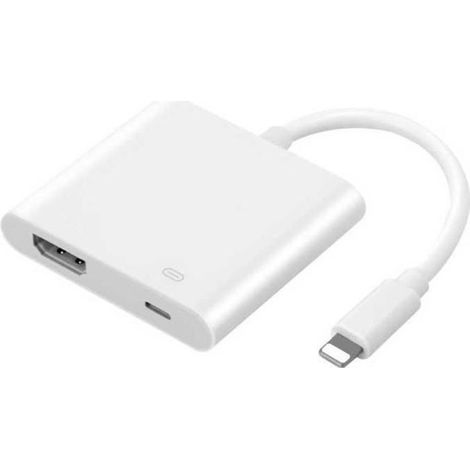 Adaptateur AV Numérique Apple Lightning vers Câble HDMI pour iPhone iPod Tablette IOS Systèmes Blanc (1/4)