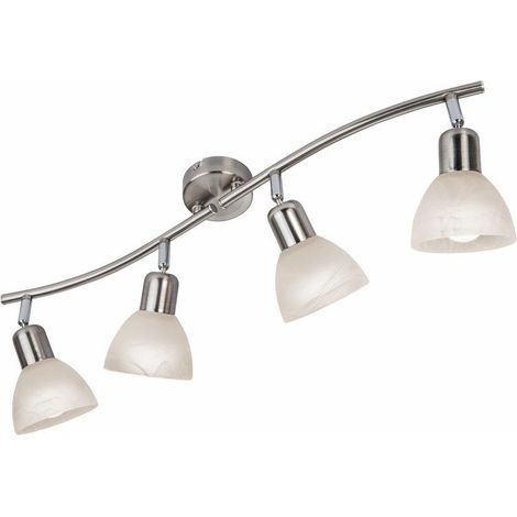 Plafonnier Reality Daytona 2 chrome 4 spots E14 albâtre