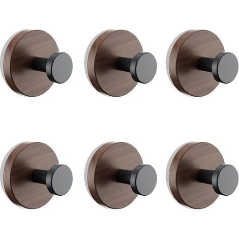 Juego de 6 ganchos de pared reutilizables con ventosa,para toallas y percheros (1/5)