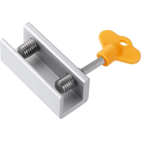 Verrou de fenêtre, lot de 4 verrous en aluminium pour fenêtres coulissantes, verrou de cadre réglable pour porte coulissante avec clés (1/5)