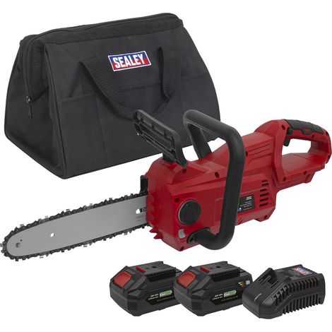 Sealey SV20 Series 25cm Cordless Chainsaw Kit 20V 4Ah - 2 Batteries CP20VCHSKIT
