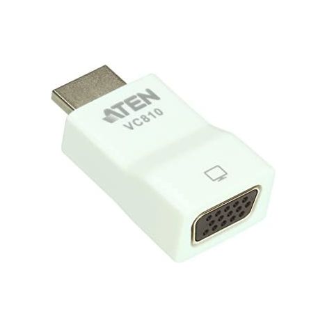 Convertidor HDMI a VGA Aten VC810-AT, 1920 x 1200 píxeles, 1080p, blanco, plástico, HDMI, VGA, VC810-AT (1/4)